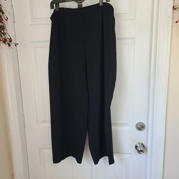 Southern Lady Woman's Elastic Waist Pull Up Pants, Size: 20W Color: Black - Picture 2 of 11